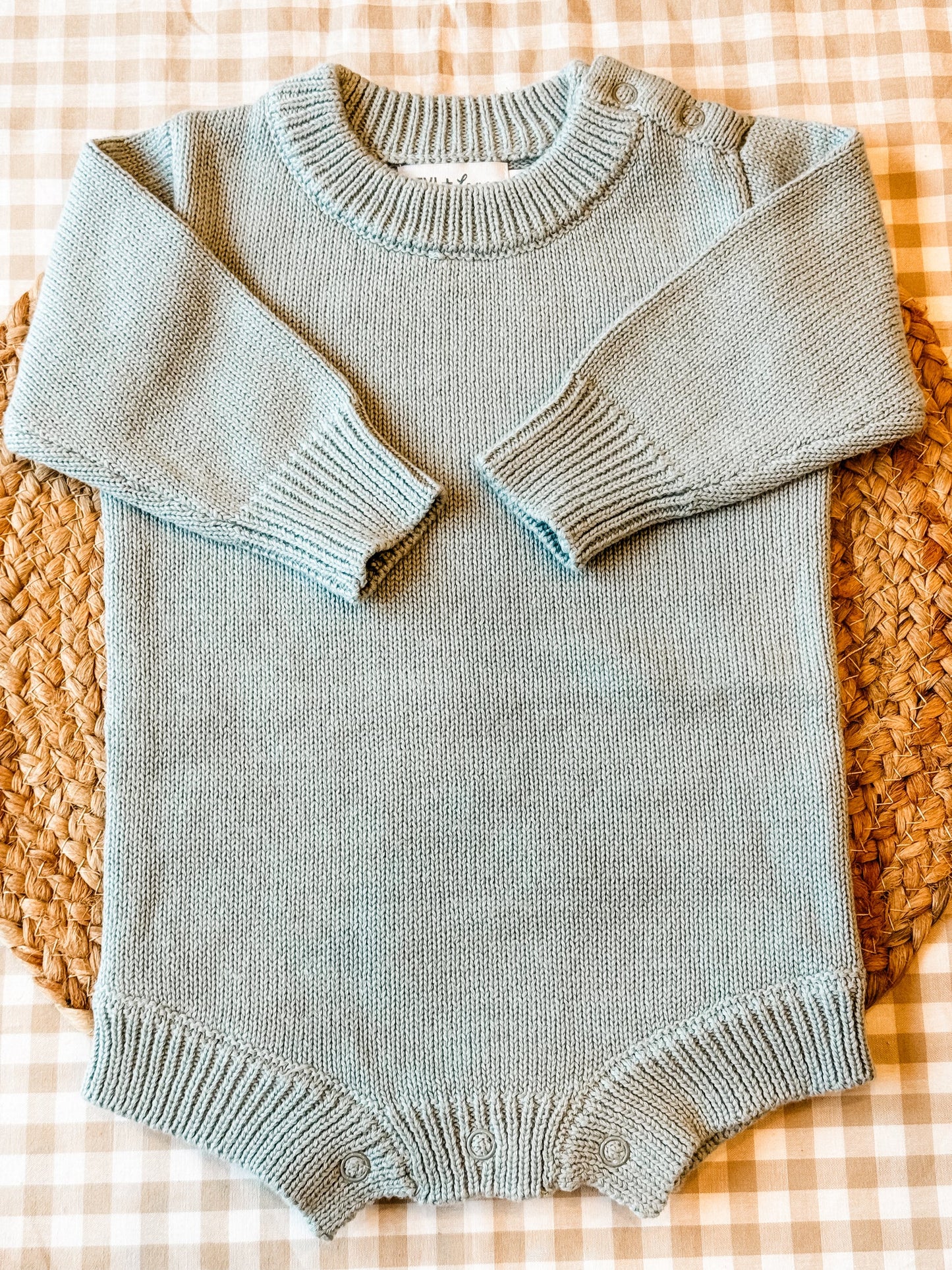 Knit Romper - Embroidery Included