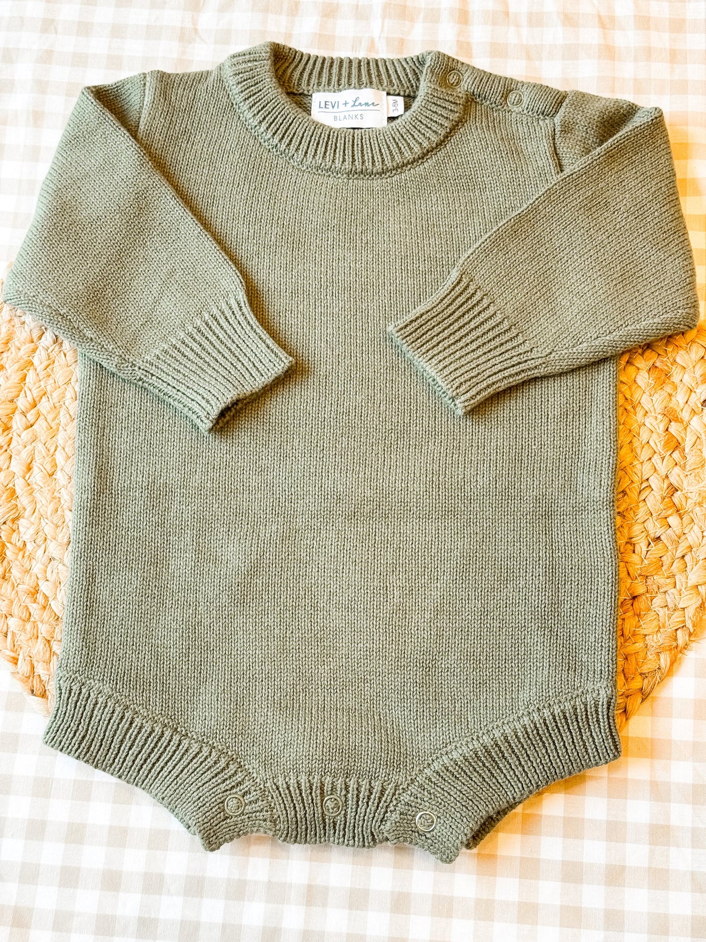 Knit Romper - Embroidery Included