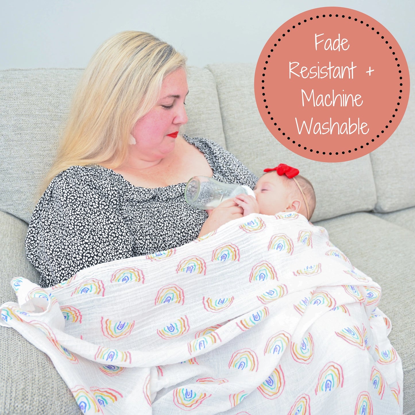 Rainbow Baby Swaddle Blanket