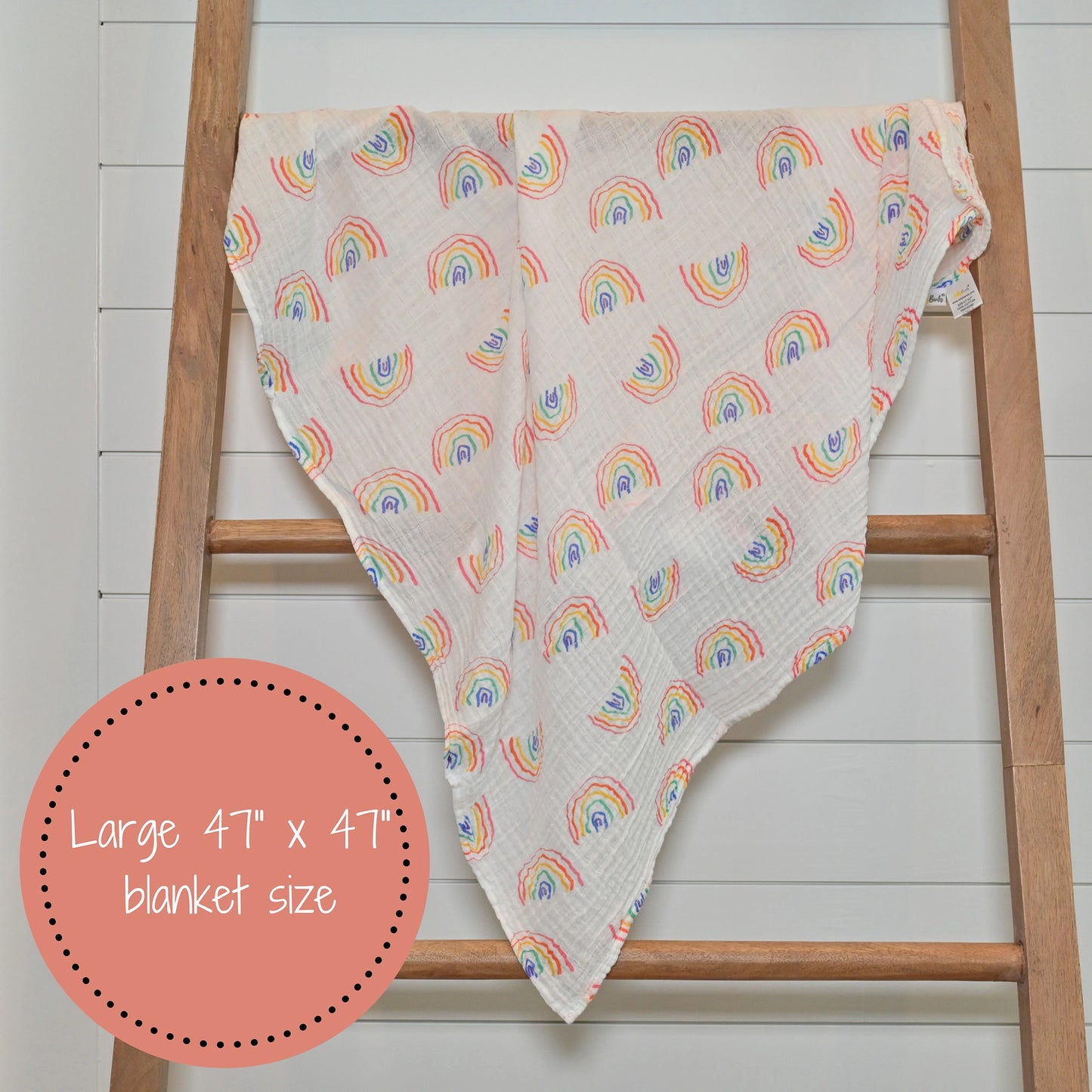 Rainbow Baby Swaddle Blanket