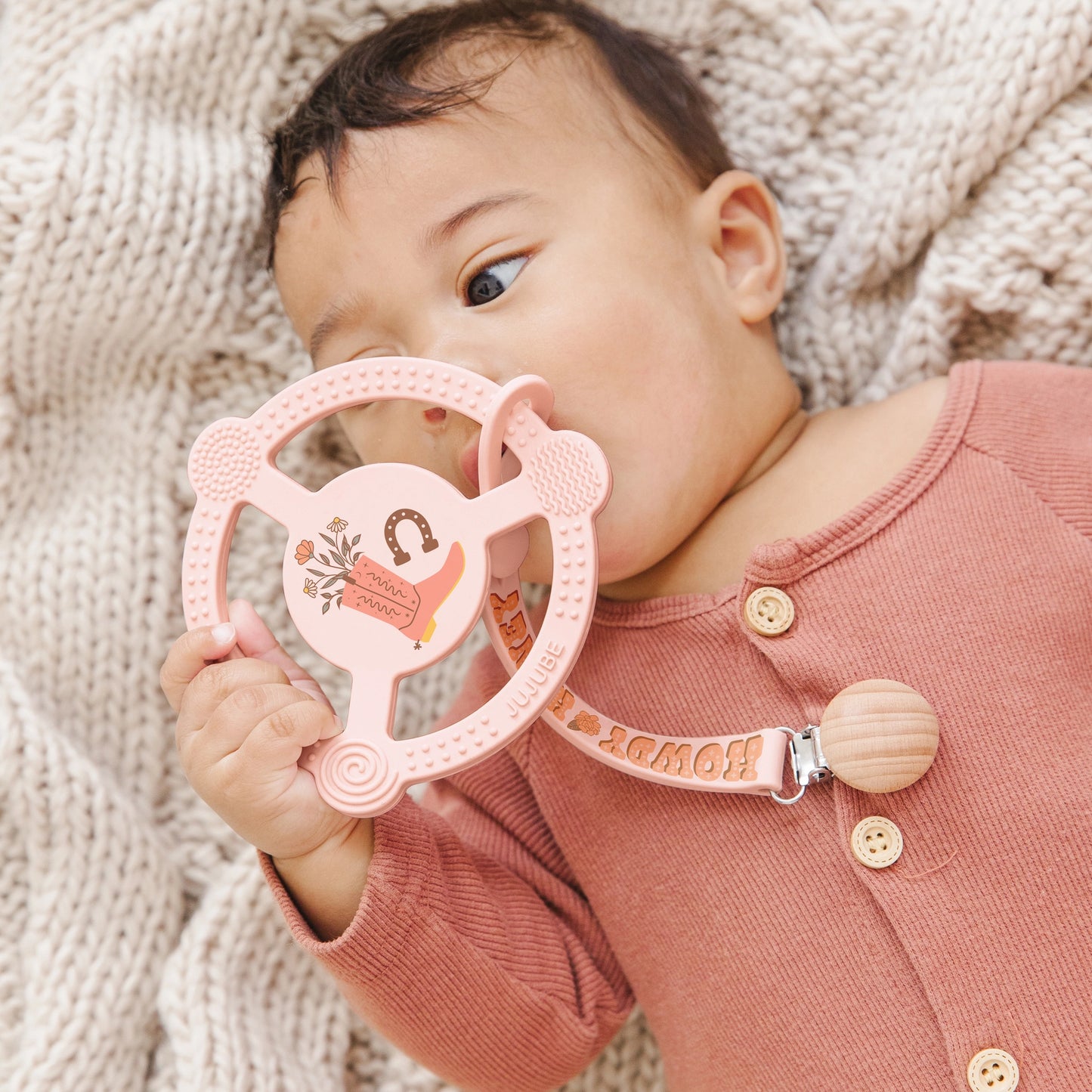 Bloomin' Boot Silicone Teether Ring