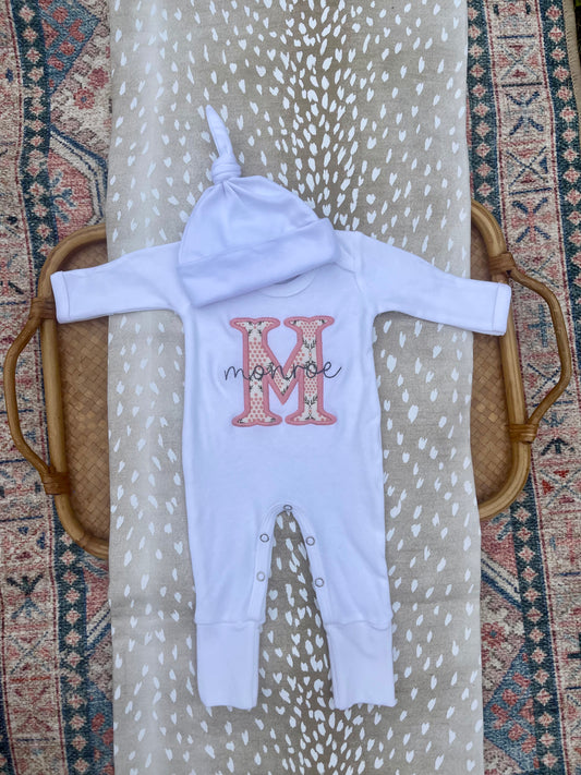 Newborn Baby Romper - Embroidery Included