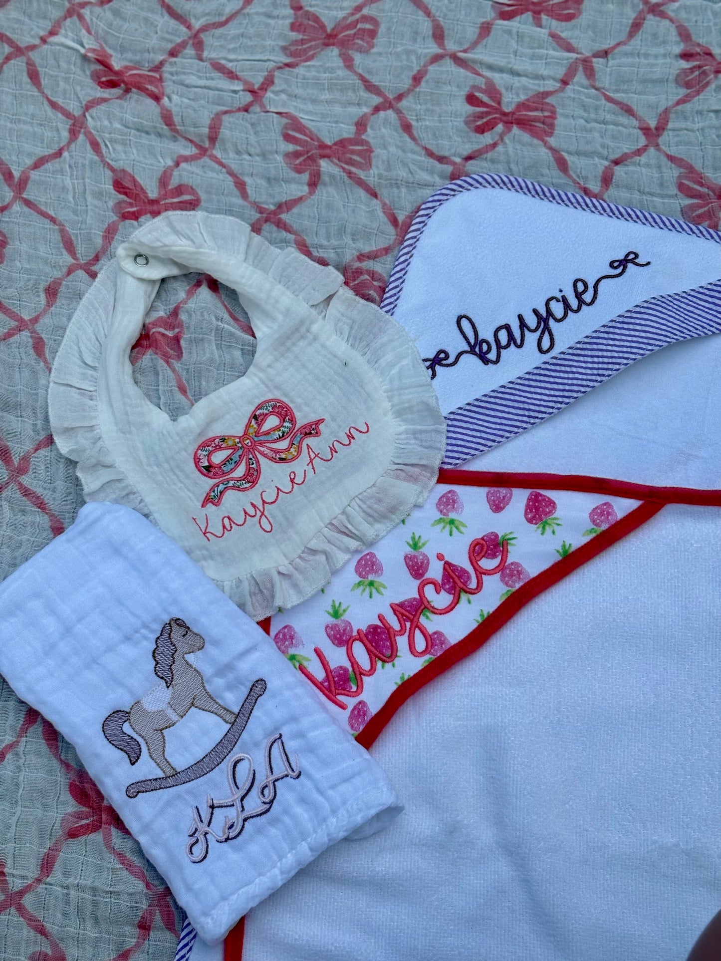 Burp Cloths - Embroidery Included