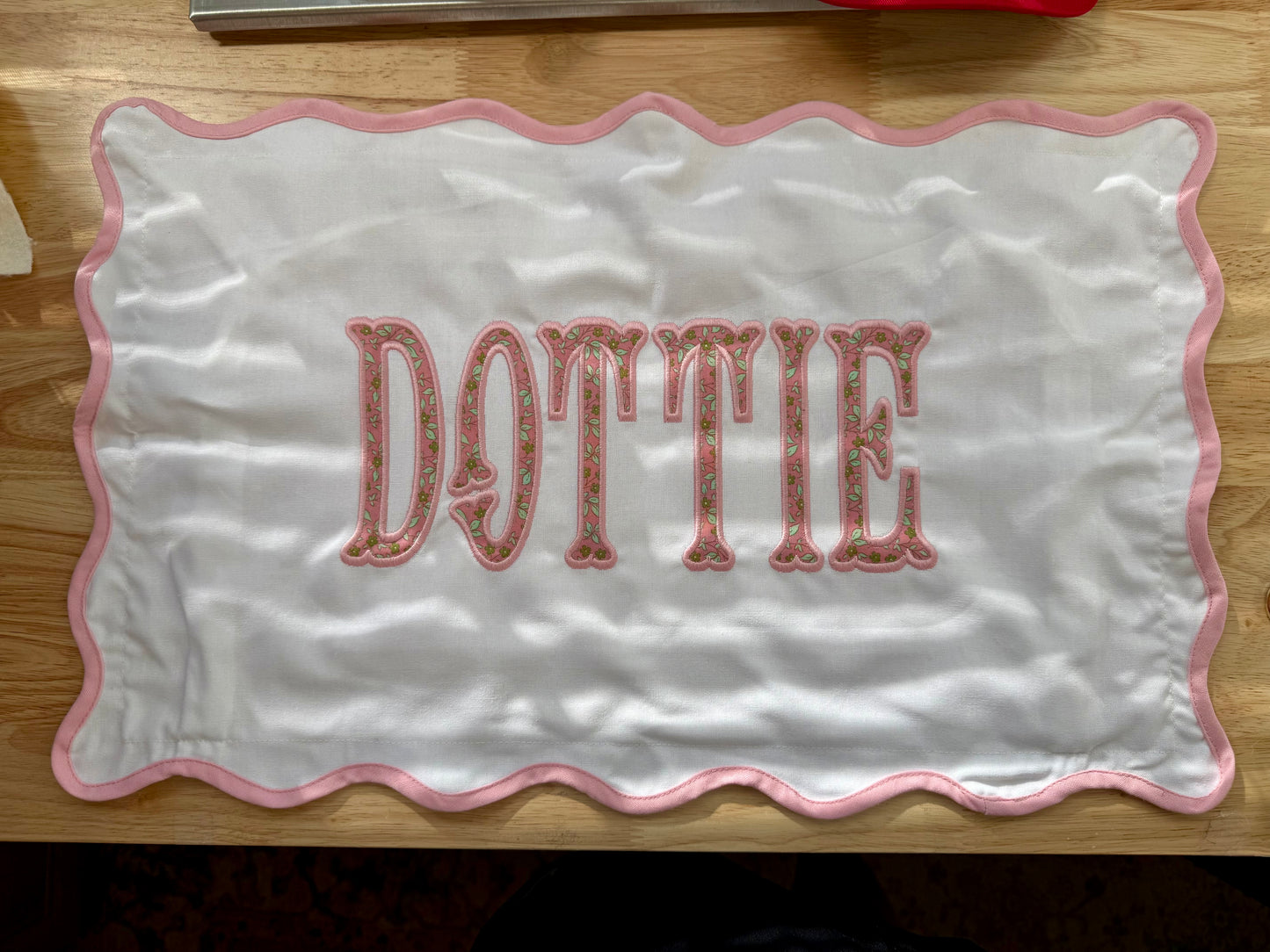 Scallop Applique Pillow Covers - Embroidery Included