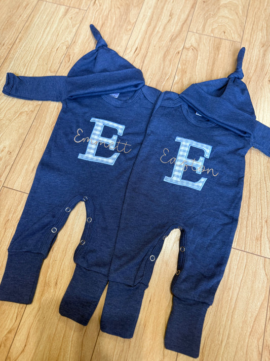 Newborn Baby Romper - Embroidery Included