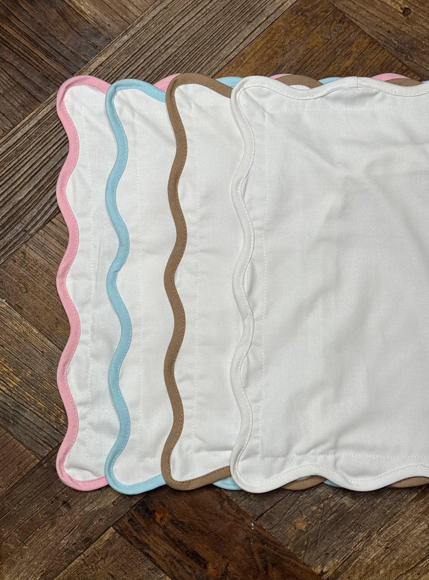 Scallop Applique Pillow Covers - Embroidery Included