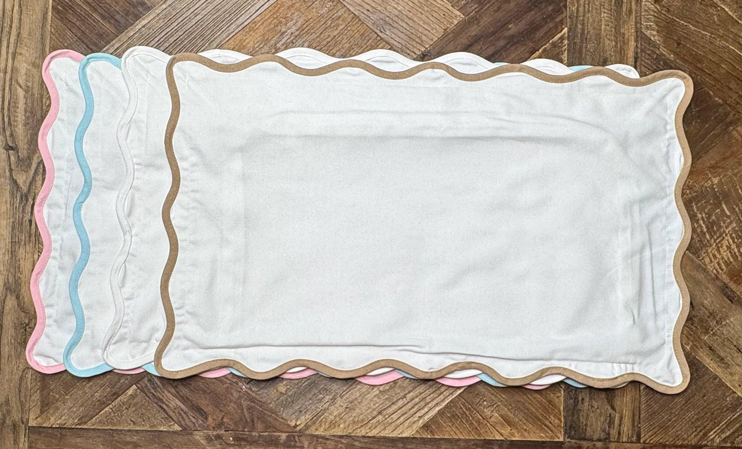 Scallop Applique Pillow Covers - Embroidery Included
