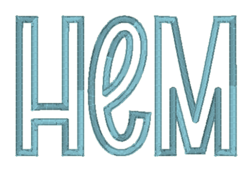 San Serif Applique Lettering
