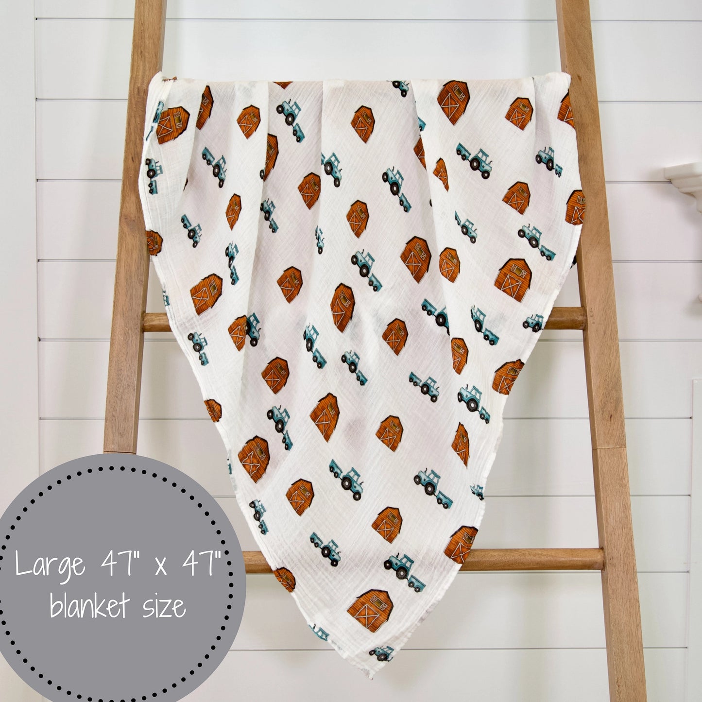 Farm Baby Swaddle Blanket